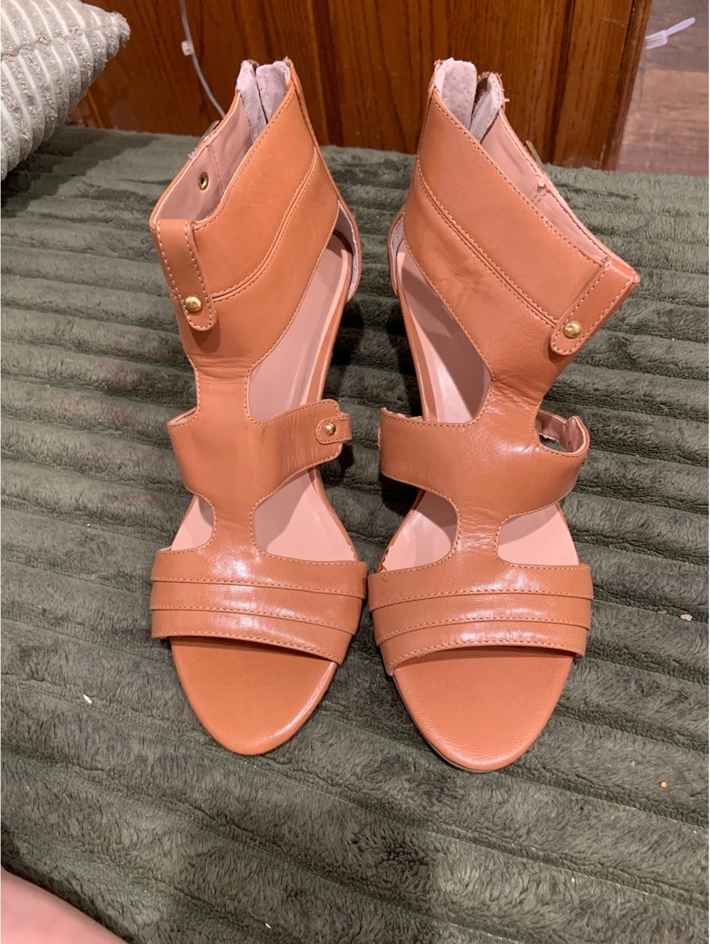Sole Society tan high heel sandals